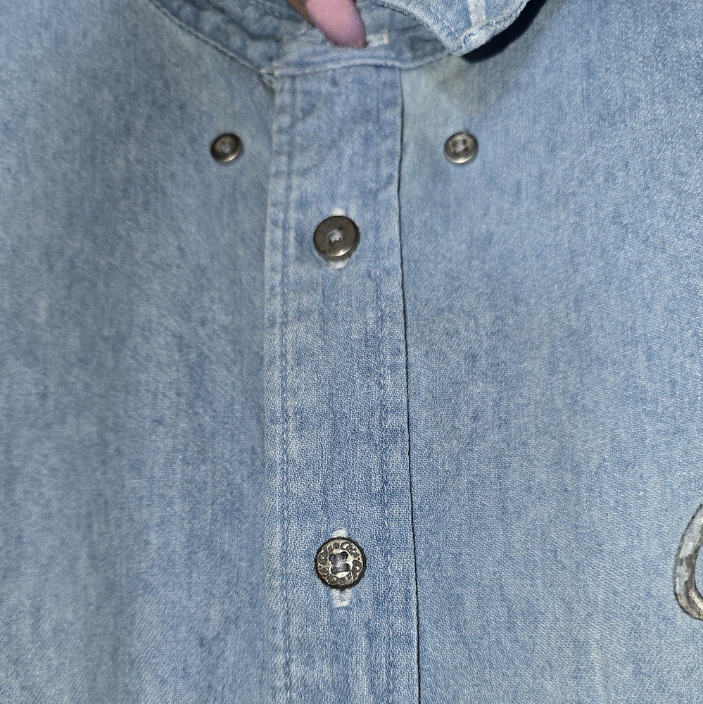 Coca Cola Men's 100% Cotton Blue Denim Shirt Size:L - Picture 5 of 10